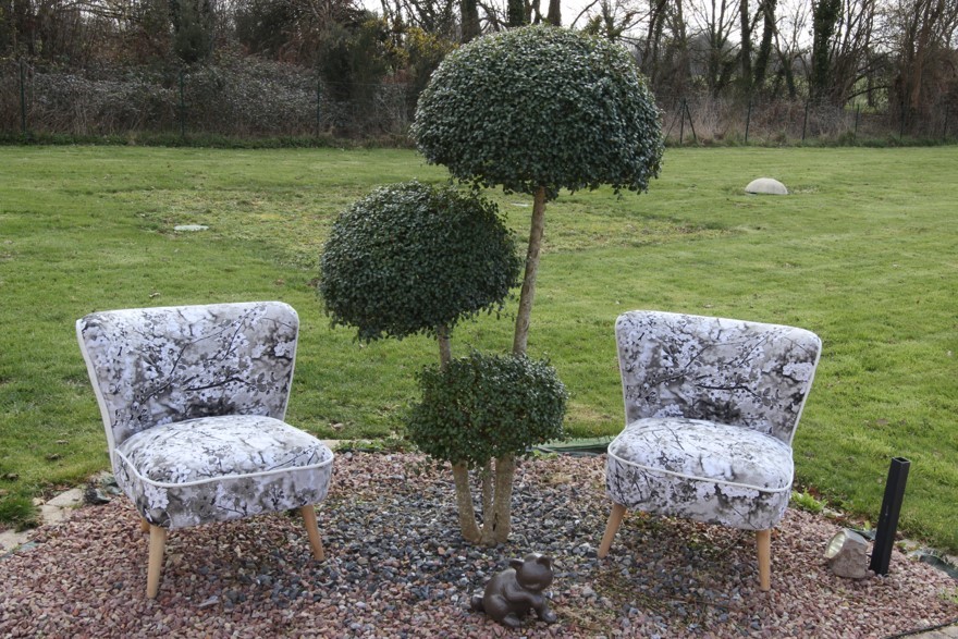 Fauteuils cocktail, réfection de fauteuil, cours de réfection de fauteuil, cours de tapisserie d'ameublement, atelier réfection de fauteuil, rénovation siège, rénovation fauteuil, DIY 