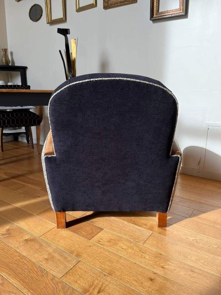 Fauteuil art déco, réfection de fauteuil, cours de réfection de fauteuil, cours de tapisserie d'ameublement